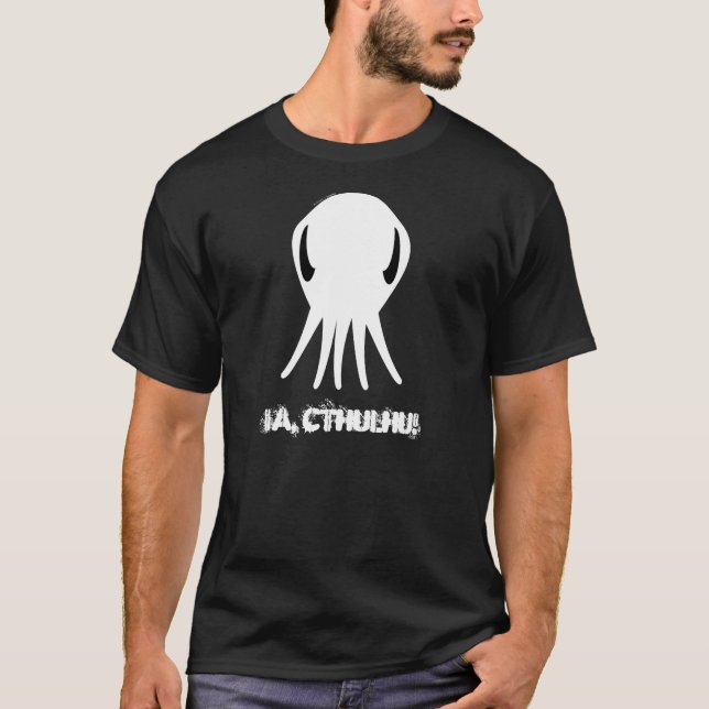 Ia Cthulhu mörkT-tröja T-shirt (Framsida)