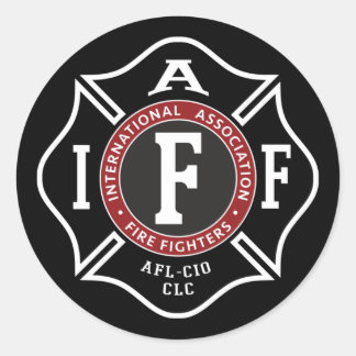 IAFF Maltese Round Sticker Runt Klistermärke