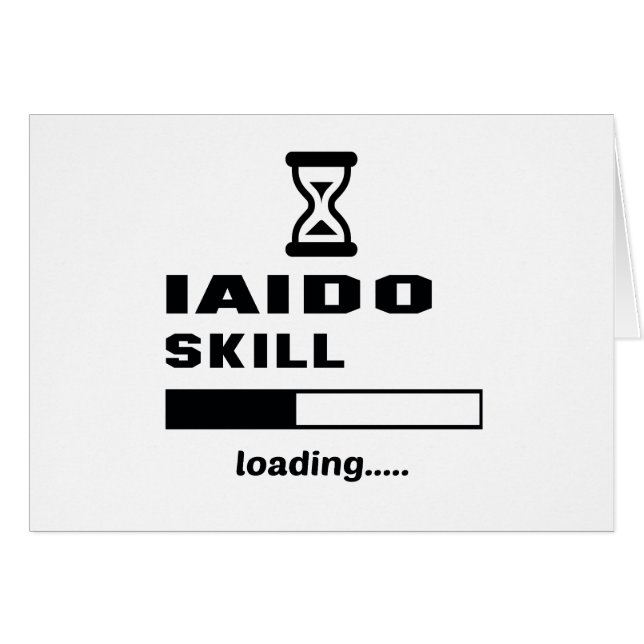 Iaido expertis som laddar ...... hälsningskort (Framsidan Horizontal)