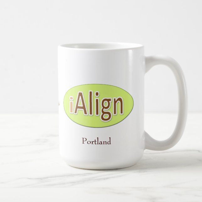 iAlign + din stad + ditt namn Kaffemugg (Höger)