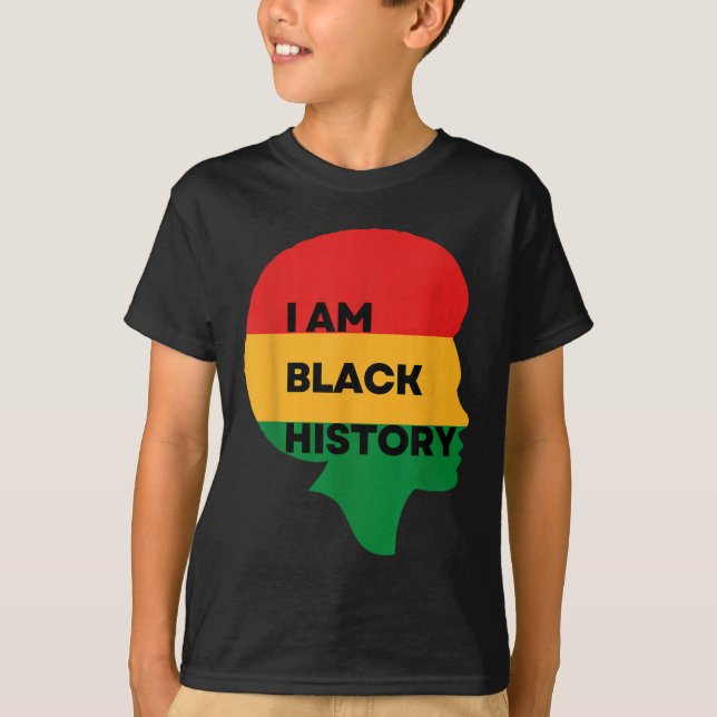 Iam Black History, Black History Month, Pride of T Shirt (Framsida)