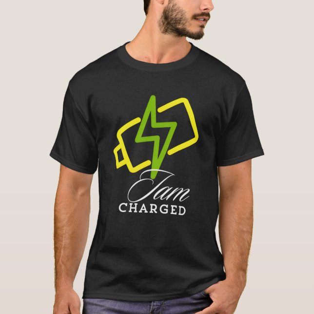Iam Charged Unisex T-Shirt - Electric Vibes Tee (Framsida)