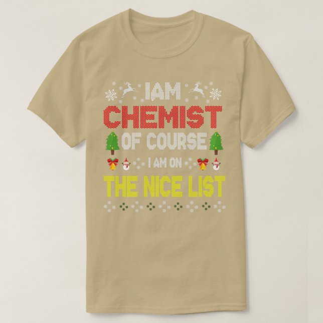 IAM Chemist Funny Chemistry Science Ugly jul T Shirt (Design framsida)