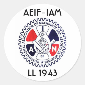 iam logotyp, AEIF-IAM, LL 1943 Runt Klistermärke