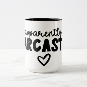 Iam Sarcastic - typography art Två-Tonad Mugg