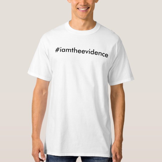 #iamtheevidence-manlig T Tee Shirt (Framsida)