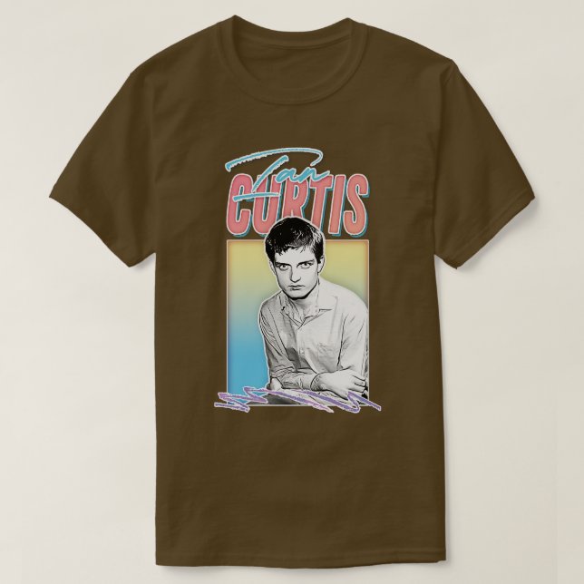 Ian Curtis Aesthetic Stil Design T Shirt (Design framsida)