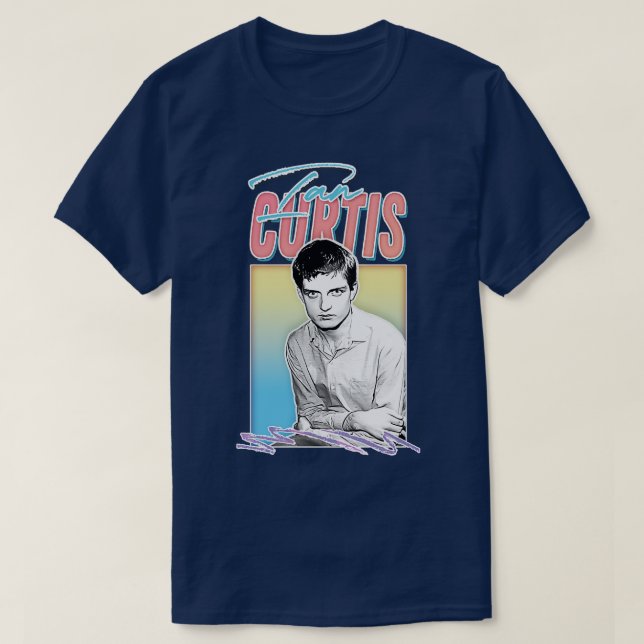 Ian Curtis Aesthetic Stil Design T Shirt (Design framsida)