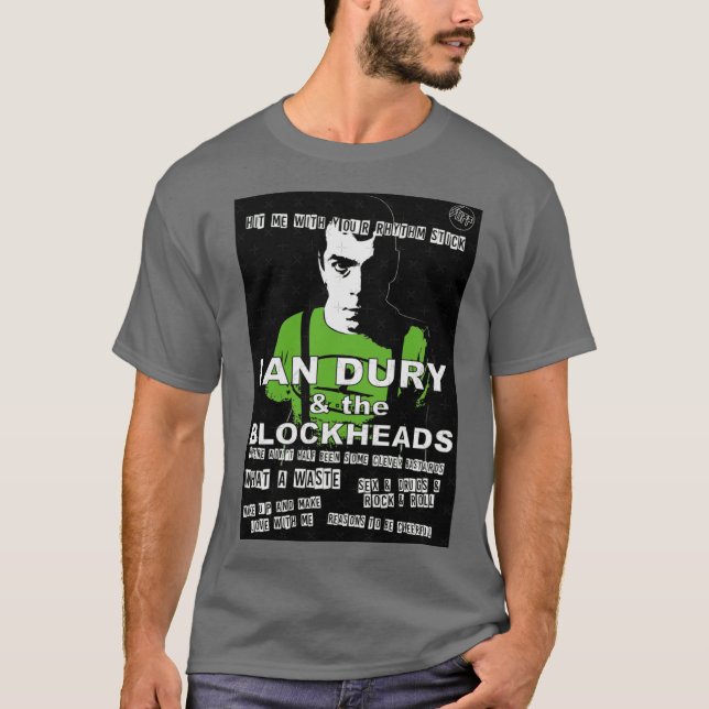 Ian Dury Blockheads roliga T Shirt (Framsida)
