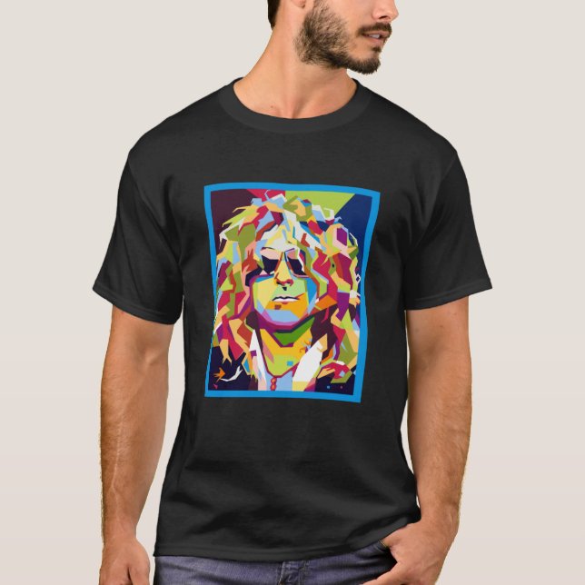 Ian Hunter Musician WPAP T Shirt (Framsida)
