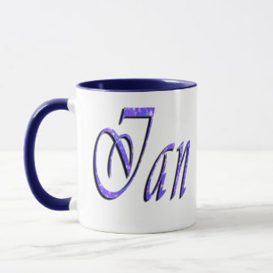 Ian, Namn, Logotyp, Blue Ringer Combo Coffee Mugg