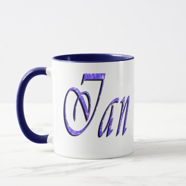 Ian, Namn, Logotyp, Blue Ringer Combo Coffee Mugg (Vänster)