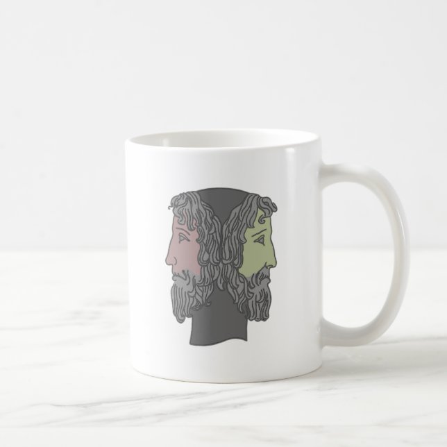 ianus janus face kaffemugg (Höger)