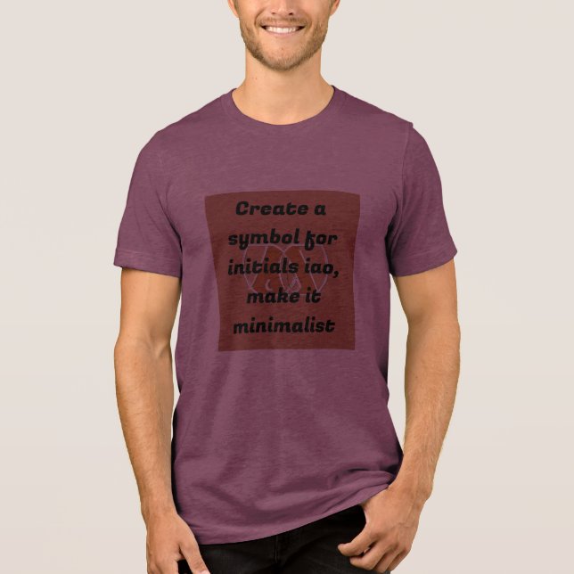 "IAO Minimalist Monogram" T Shirt (Framsida)