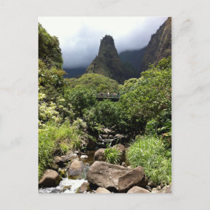 Iao Nål i Iao Valley State Park, Maui, Hawaii Vykort