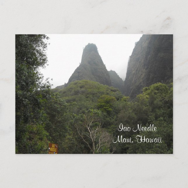 Iao-nålen - Maui Hawaii Vykort (Framsida)
