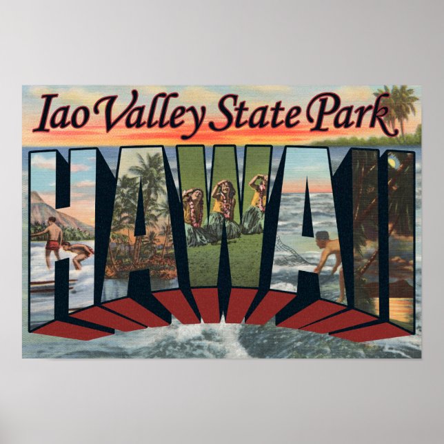 Iao Valley State Park, Hawaii Poster (Framsidan)