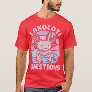 Iaxolotl frågar Kids Youth vuxnas retro lustiga T Shirt