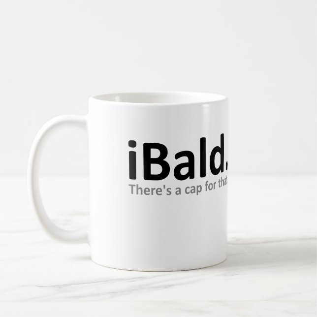 iBald Funny Mug Kopp Humor (Vänster)