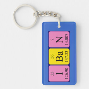 Iban periodisk nyckelring bord namn