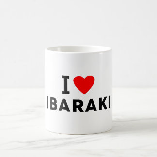 Ibaraki Japan stad namn kärlek hjärta symbol resa Kaffemugg