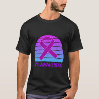 Ibd Awareness Crohns and Colitis Lila Vintage R T Shirt