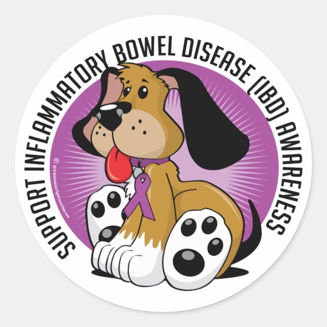 IBD-Hund Runt Klistermärke (Framsida)