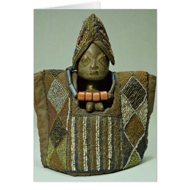 Ibeji figur, Yoruba, Nigeria Hälsningskort (Framsidan)