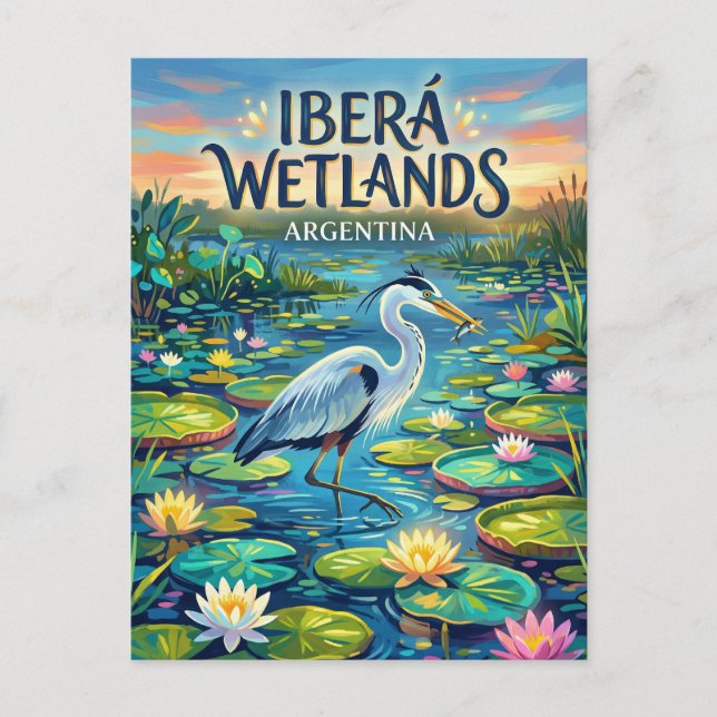 Iberá-våtmarker Argentina Vykort (Framsida)