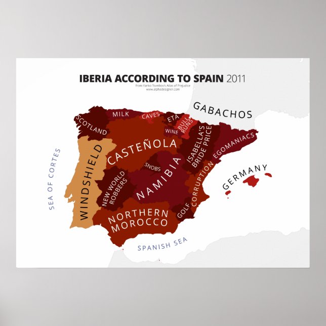 Iberia Enligt Spanien Poster (Framsidan)