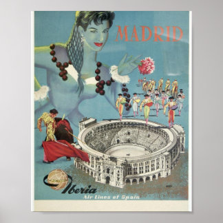 Iberia Vintage "Madrid" Poster