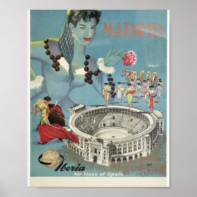 Iberia Vintage "Madrid" Poster (Framsidan)