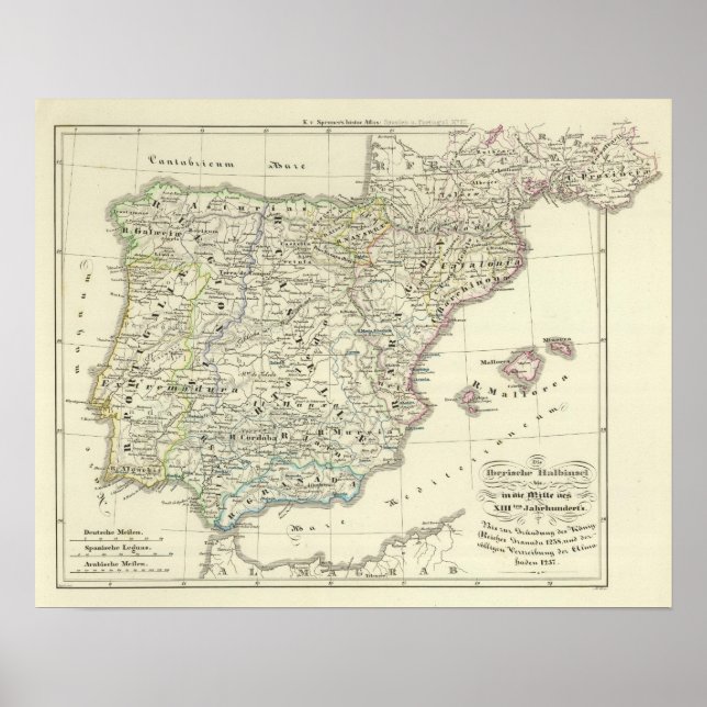 Iberiska Peninsulan Poster (Framsidan)