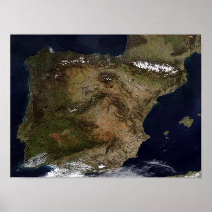 Iberiska Peninsulan Poster