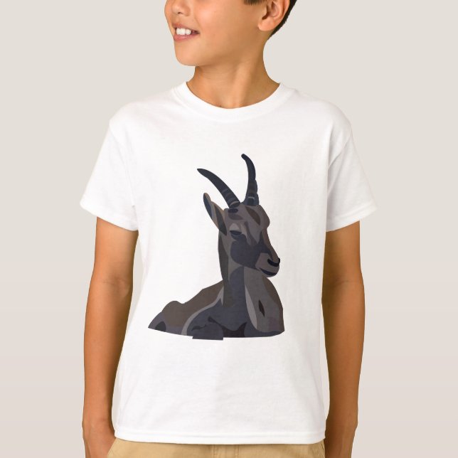Ibex Get Animal Art Barn T Shirt (Framsida)