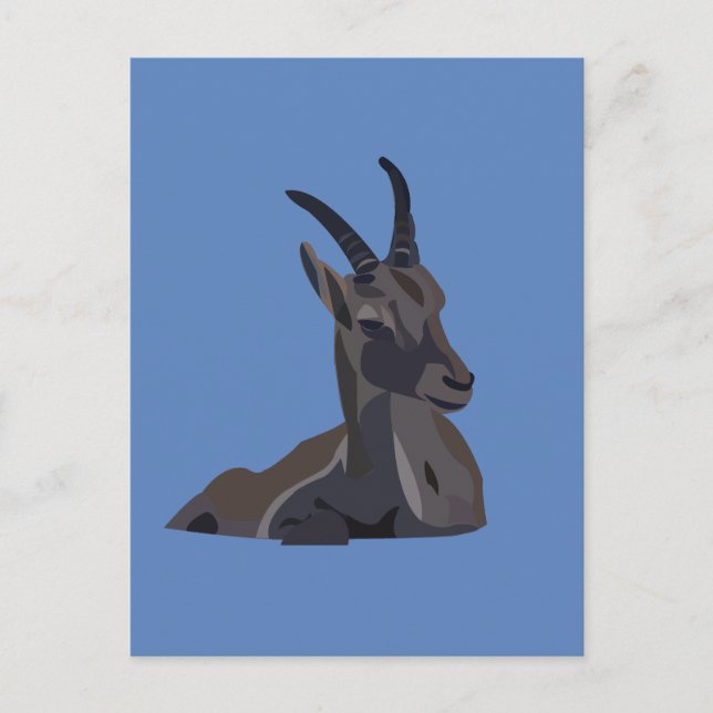 Ibex Get Animal Konst Get Vykort (Framsida)