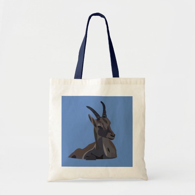 Ibex Goat Animal Art Goat Tygkasse (Framsidan)