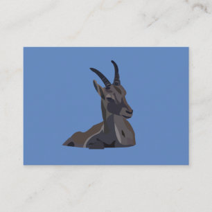 Ibex Goat Animal Art Goat Visitkort