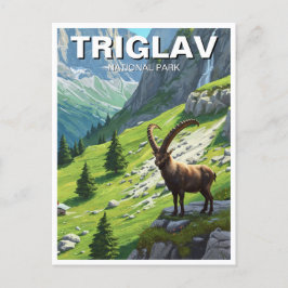 Ibex i Triglav nationalpark Slovenska resor Vykort