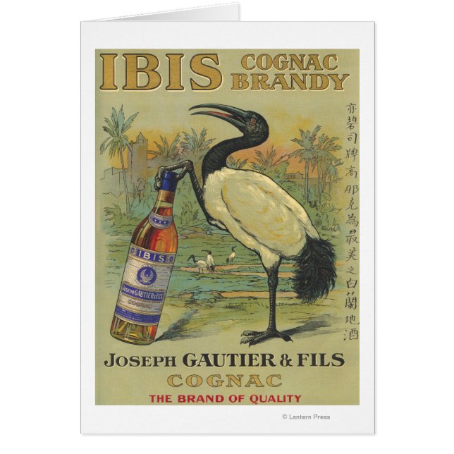 Ibis Cognac - Joseph Gautier & Fils Promo Hälsningskort (Framsidan)