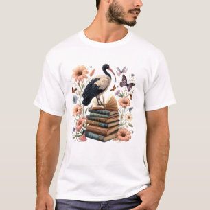 IBIS med Bok och Flowers, Bookish BordeT Shirt T