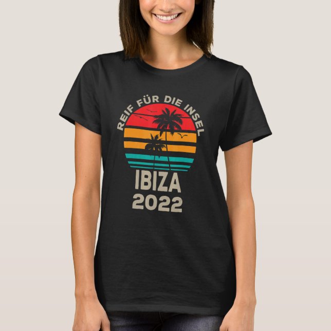 Ibiza 2022 Palm Tree Restart Outfit T Shirt (Framsida)