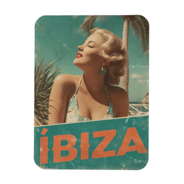 Ibiza 50-talets vintage magnet (Vertikal)