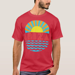 Ibiza Beach Sol och Vågar T Shirt