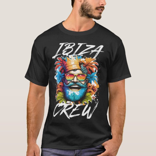 Ibiza Crew Vacation Party Team Travel  Quote T Shirt (Framsida)