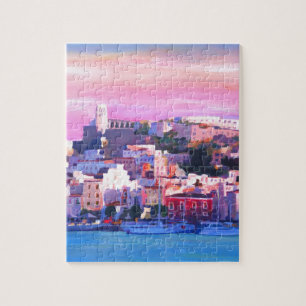 Ibiza Eivissa gammal Town och hamnpärla Pussel