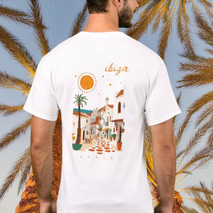 Ibiza Eivissa Spanien vit stad T-Shirt