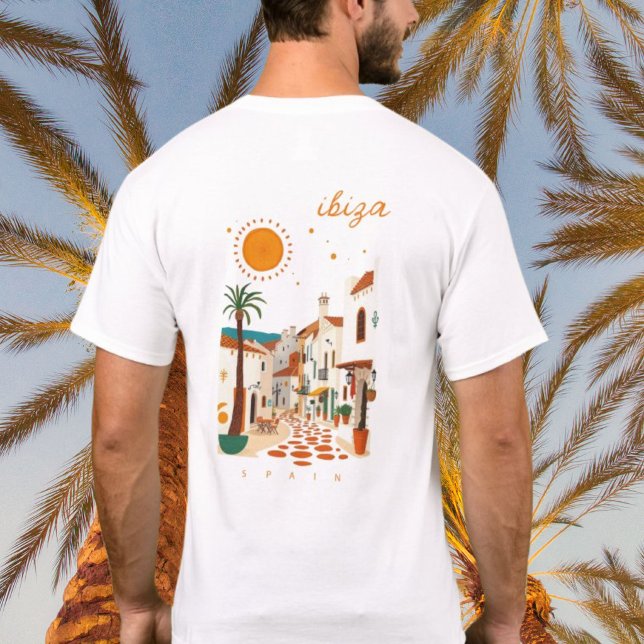 Ibiza Eivissa Spanien vit stad T-Shirt (Skapare uppladdad)