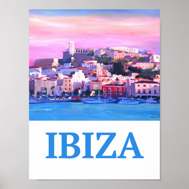 Ibiza Eivissia Spain Retro Poster (Framsidan)