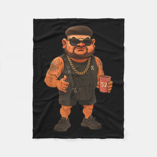 Ibiza Final Chef Meme Funny Helgdag Haircut Jokes Fleecefilt (Framsidan)